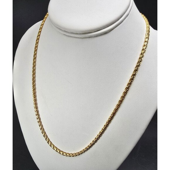 Gold Filled 1/20 Wide Wheat Rope Chain Necklace 20" Lobster Clasp Jewelry JJ4157 - Picture 2 of 8